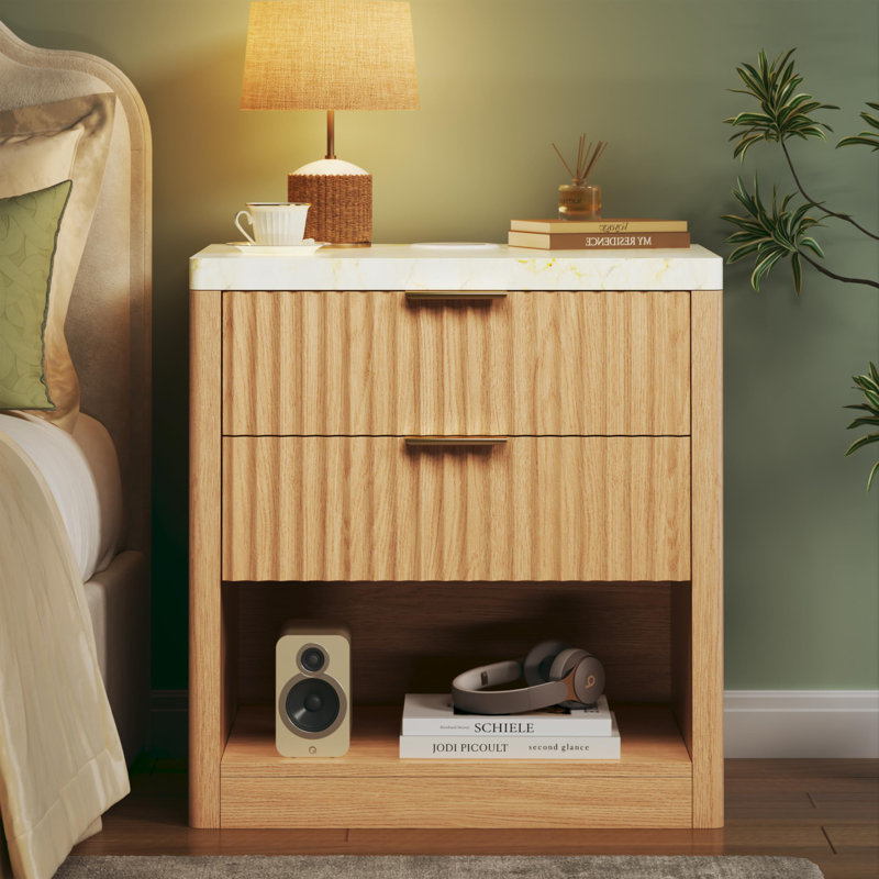 Table de chevet 24 po H avec station de charge sans fil