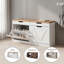 Banc de rangement rembourré pour chaussures avec armoire à 2 niveaux-931826813