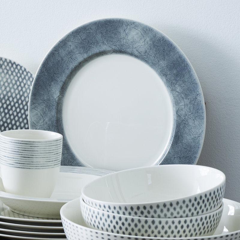 Noritake Hammock Round Platter, 12-1/2", Gray