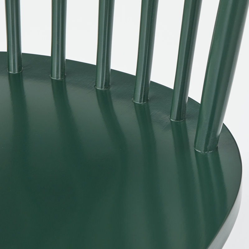 Aulii 6 - Piece Rectangle Table, Bench, Windsor Chairs Dining Set, Green