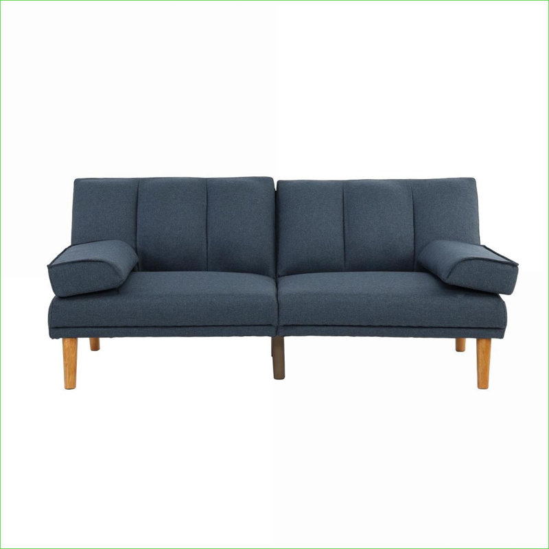 Sofas Couches | Convertible Adjustable Plush Couch for Living Room Overnight Guests, Solid Wood Legs, Navy Blue | Navy | Plywood