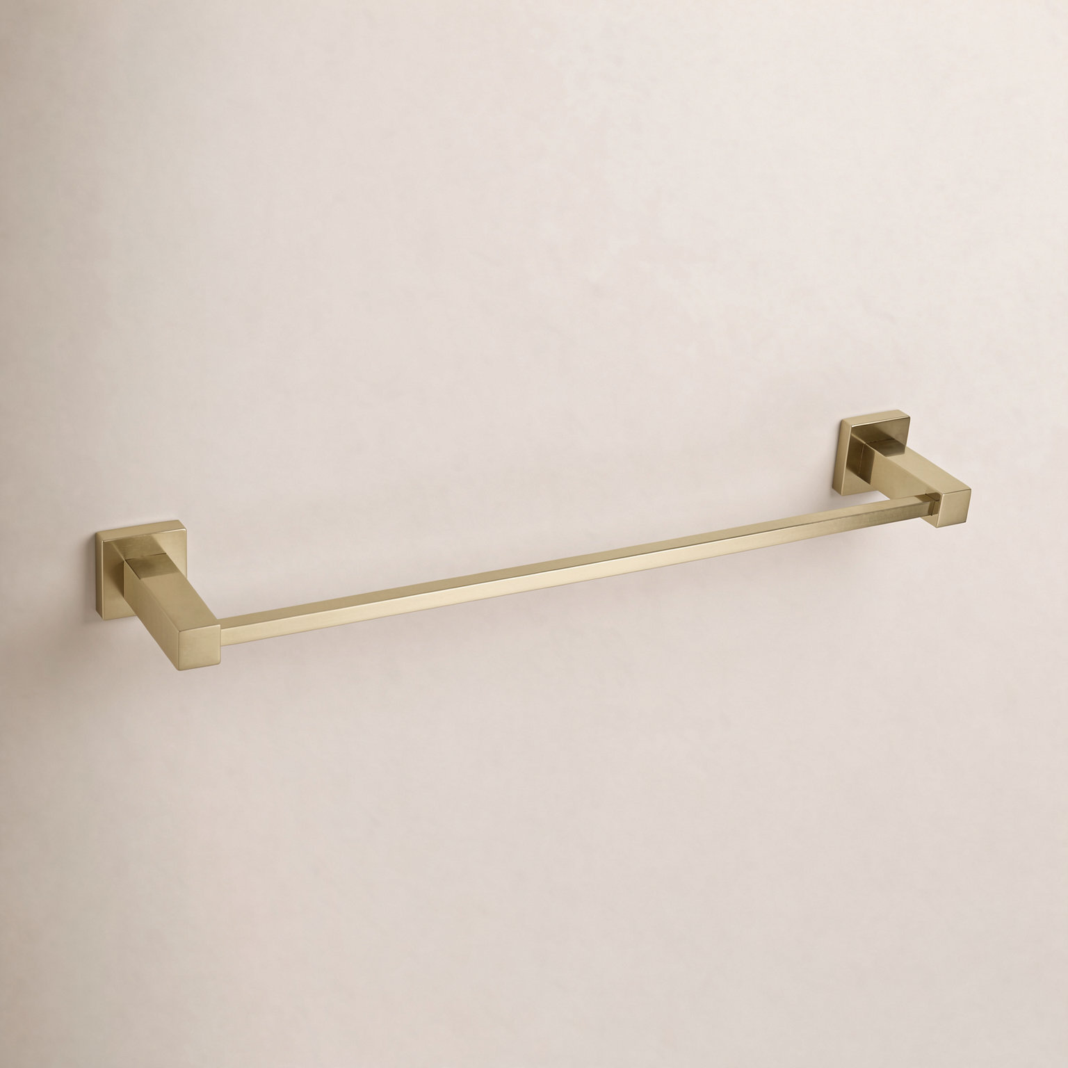 Cube 20" Wall Mounted Towel Bar, Brushed Gold
