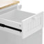 Chariot pour îlot de cuisine avec armoire de rangement, espace pour micro-ondes et deux roulettes verrouillables pour une mobilité et une organisation accrues