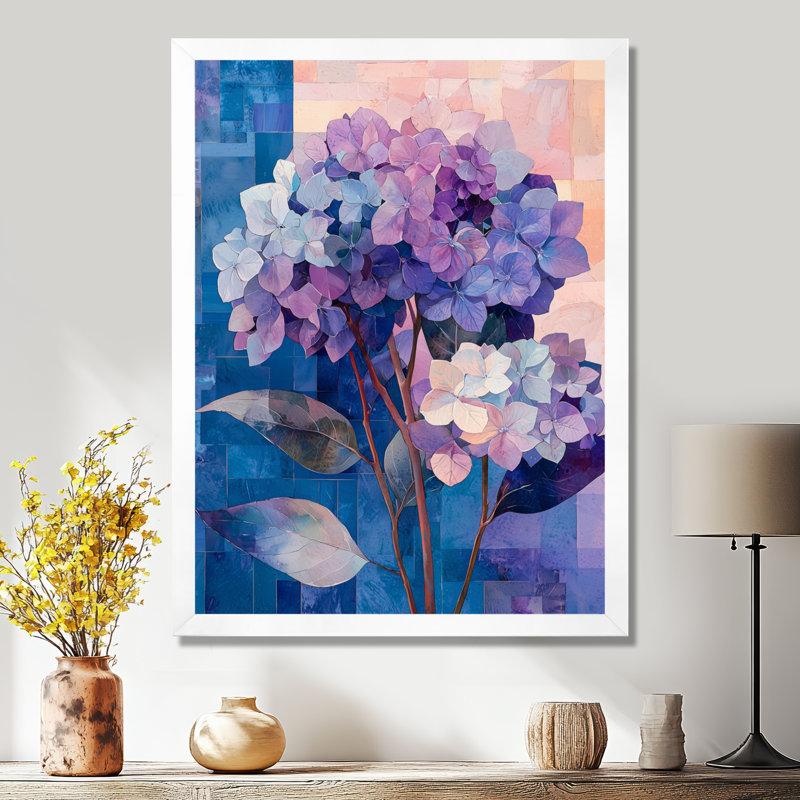 Murray - Floral Canvas Wall Art, Reproduction encadrée d'une seule photo, H 20 po x l 12 po, Blanc