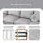 Upholstered U-Shaped Sectional with Ottoman Reversible-174562095