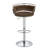 Ginko Modern Swivel Bar Stool with Backrest, Adjustable Height Kitchen Island Stool with Upholstered Seat and Footrest,-93498216-90489198