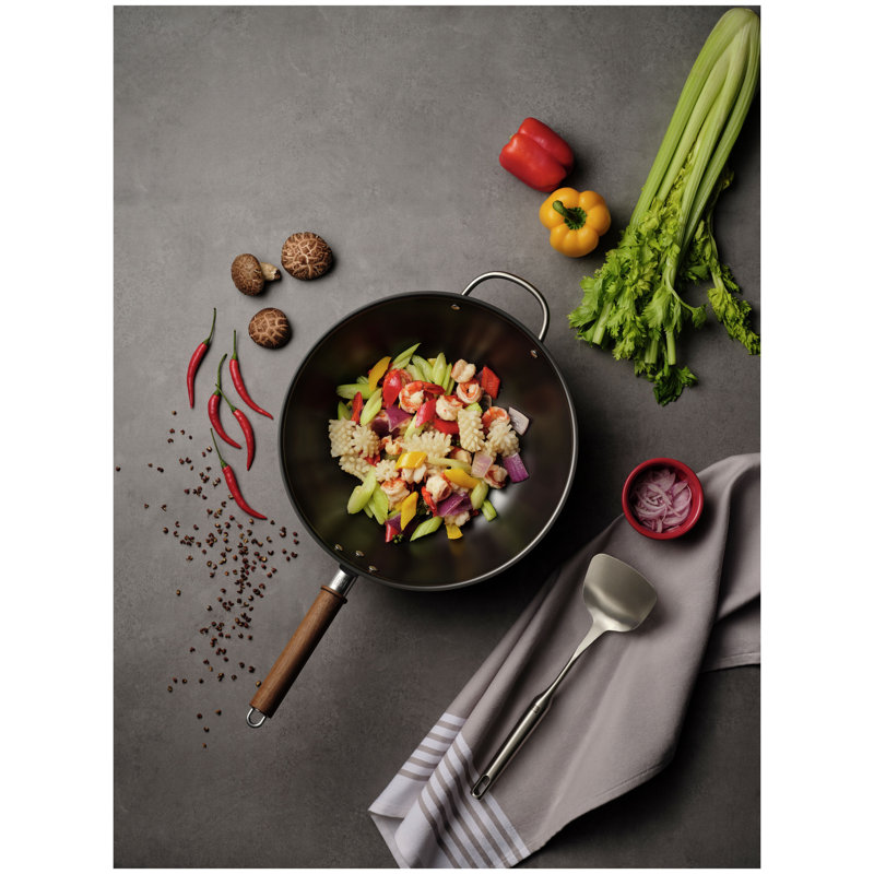 Wok en acier au carbone ZWILLING Dragon 32 cm / 12,5 pouces