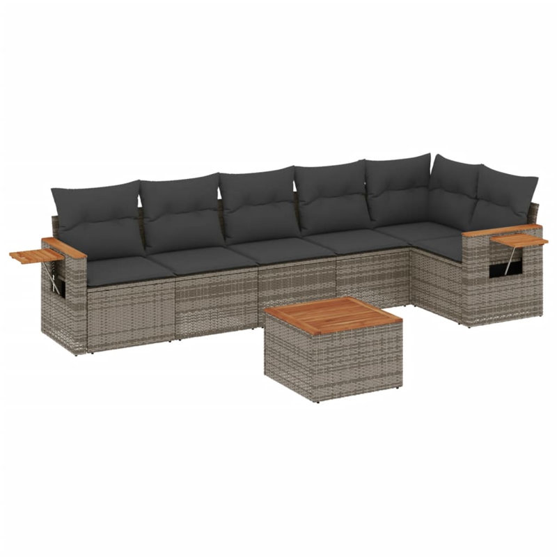 Ensemble de canapé de jardin Vidaxl gris