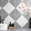 Carreau de porcelaine mate pour plancher et mur 7,87 po x 7,87 po Script Stripe-61798043