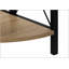 Étagère d'angle à 4 niveaux, tablettes taupe foncé, structure en métal noir, conception peu encombrante pour les bureaux et les chambres modernes.-1273325634-1273325632