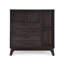  Armoire de rangement Mid-Century moderne avec deux tiroirs et tablettes ouvertes, finition grain de bois, espresso-1568520398