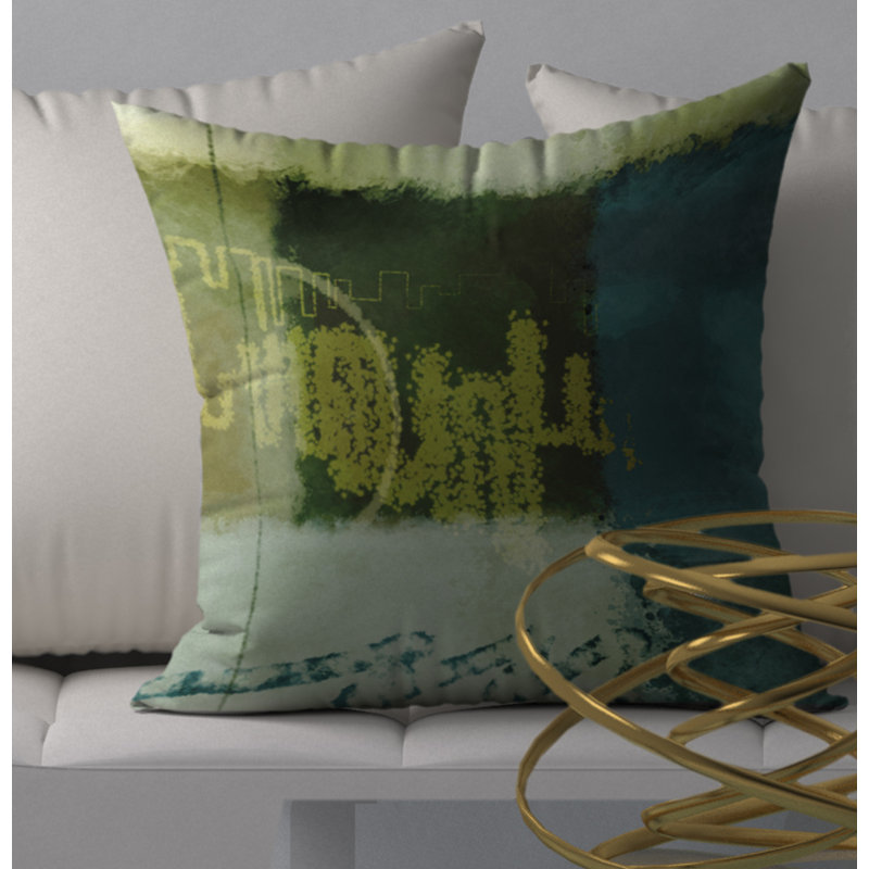 Abstract Reversible Throw Pillow, 20" x 20"
