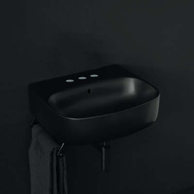 WS Bath Collections Nolita 17.7'' Ceramic Rectangular Bathroom Sink with Overflow