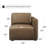 Beryl Modern Full Grain Leather Upholstered Sectional-Right-1494463983