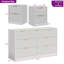 Ensemble 3 pièces commode 7 tiroirs et table de chevet 2 tiroirs-784948242