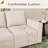 Hoelscher L-shaped Sleeper Sectional Upholstered Sofa Bed With Storage Space Beige-122510080