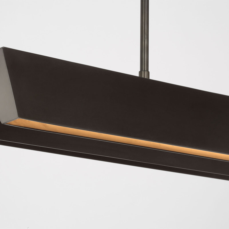 Kelly Wearstler Pench 1-light medium linear chandelier in dark bronze finish, Bronze