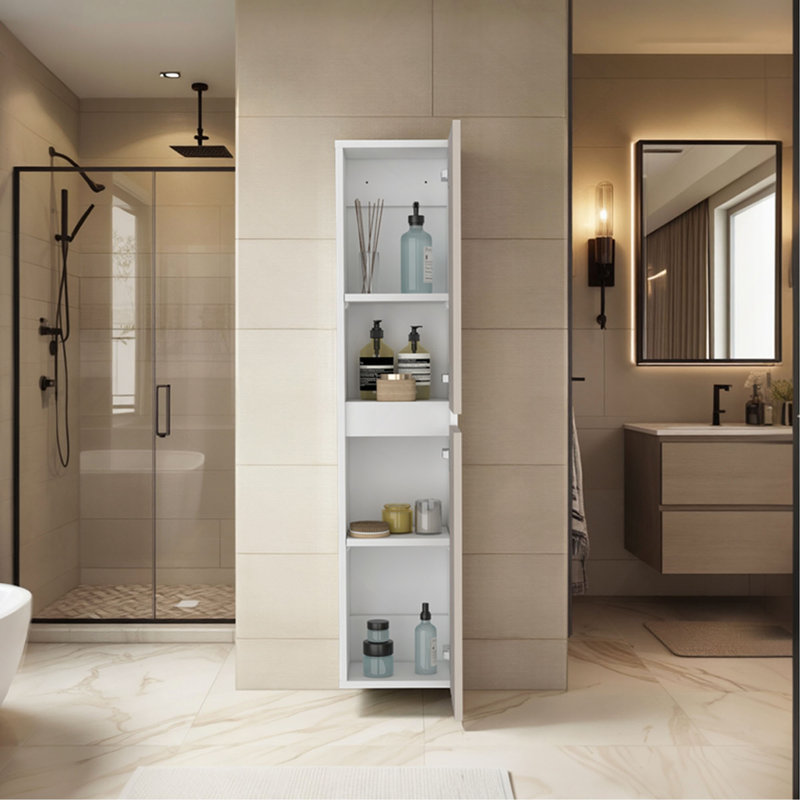 Solution de rangement murale moderne pour deux pièces Nettleton