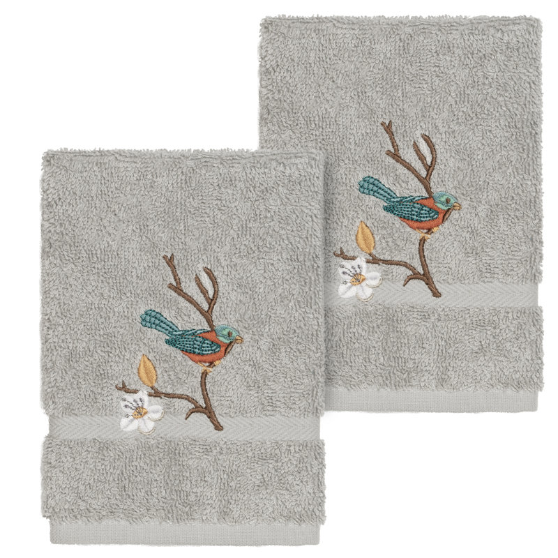 Spring Time Turkish Cotton Washcloth, Light Gray