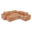 Canapé modulaire moderne en forme de L avec repose-pieds mobiles et confort Cloud-917175042