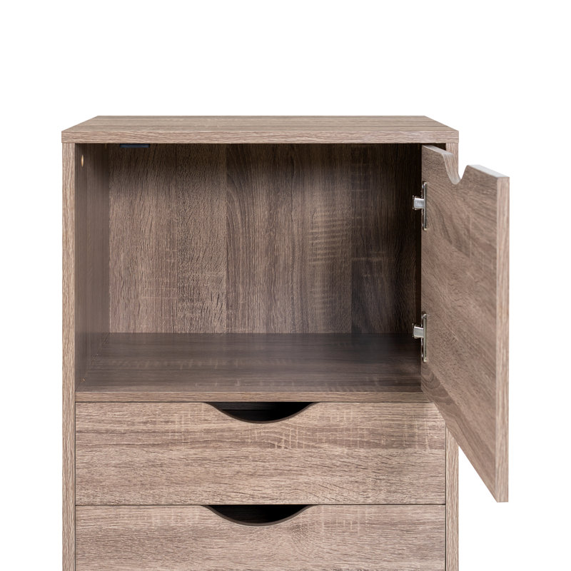 Armoire de rangement 6 tiroirs Inara, Brun clair