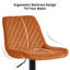 Apoch Waffle Velvet Height Adjustable Bar Stool 360 Swivel with Footrest-1995722932