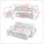 Canapé-lit inclinable de 78,75 pouces avec ports USB et ports de chargement, canapé modulaire en forme de L avec poches de rangement et de rangement pour le confort du salon-459708001