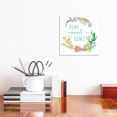 Cactus Vignette Wreath by Nan - Painting on Canvas