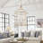6-lamp gold adjustable iron pendant large light