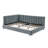 Upholstered Full Daybed Frame, Gray Velvet With Stable Construction And Comfortable / Bed Size Upholstery-1775557447