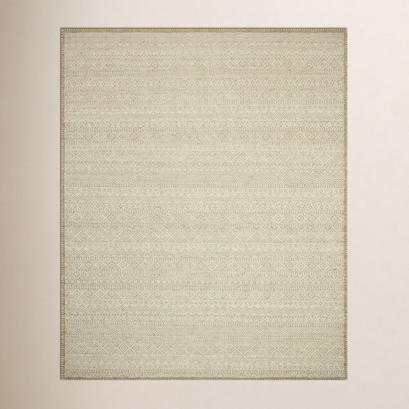 Amber Lewis x Loloi Bowie Pebble / Clay Area Rug, Square 1'6"
