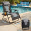 Ensemble de 2 chaises zéro gravité rembourrées avec porte-gobelet, chaise de patio pliante portative pour camping / plage, chaise longue inclinable-961915133