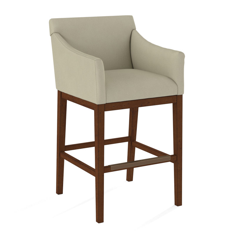 Upholstered Stool, Evolution Pumice, Weathered Gray