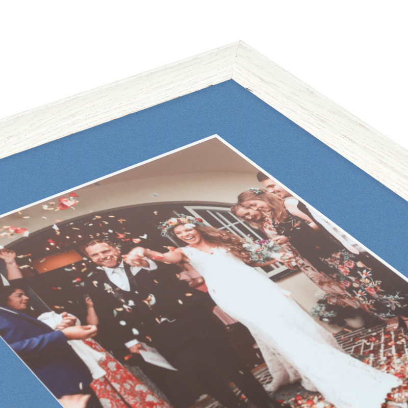 Cadre pour photo simple 11 "x 17" en bois mat, Bleu liberté