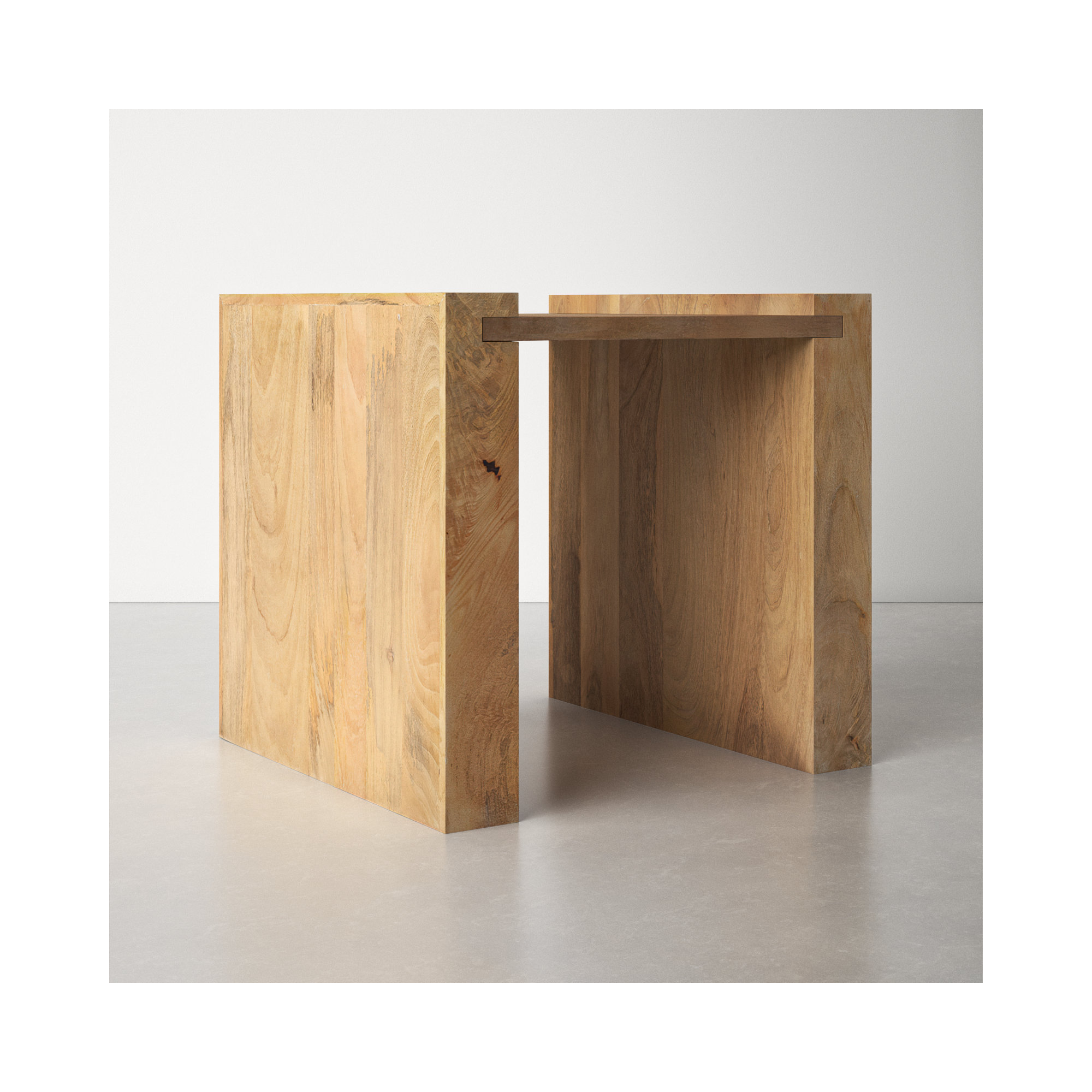 Tabb Solid Wood End Table, Light Brown
