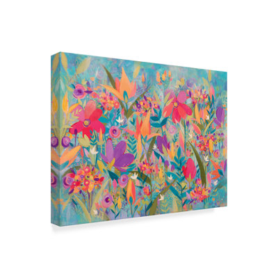 « wild fleurs abstract modern », reproduction de peinture à l’acrylique sur toile tendue