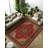 Guria Red/Brown Oriental Vintage Look Machine Printed Cotton Chenille Area Rug-227097636