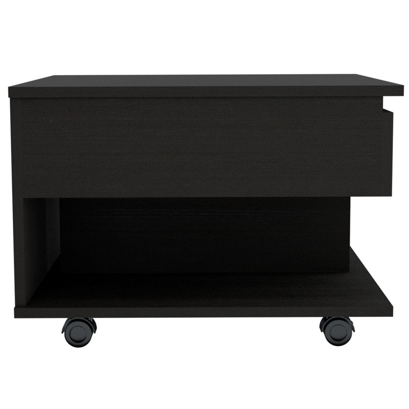 Nandan Lift Top Coffee Table with Storage, Black
