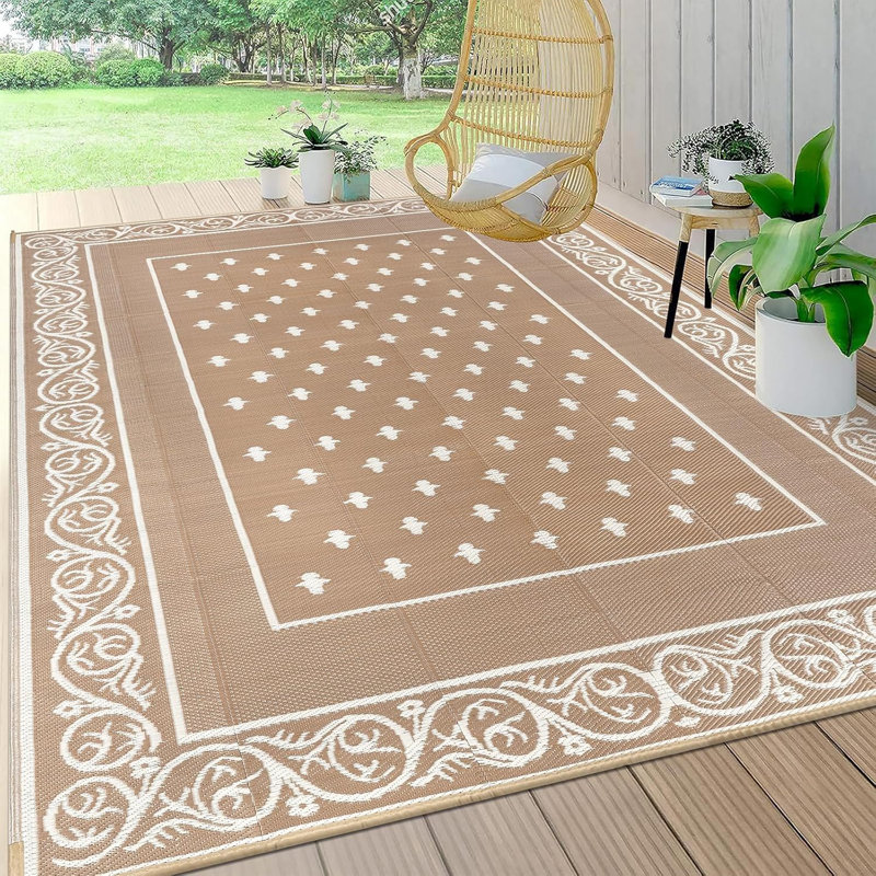 Outdoor Rug, Rectangle 8' x 10', Brown