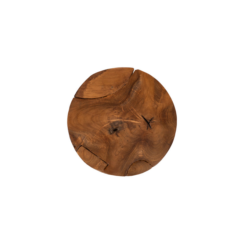 Teak Chunk Accent Stool