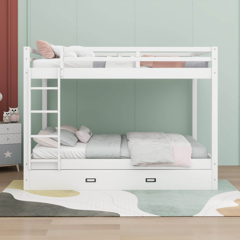Lit superposé sur lit grand avec lit gigogne Designs Designs, Blanc