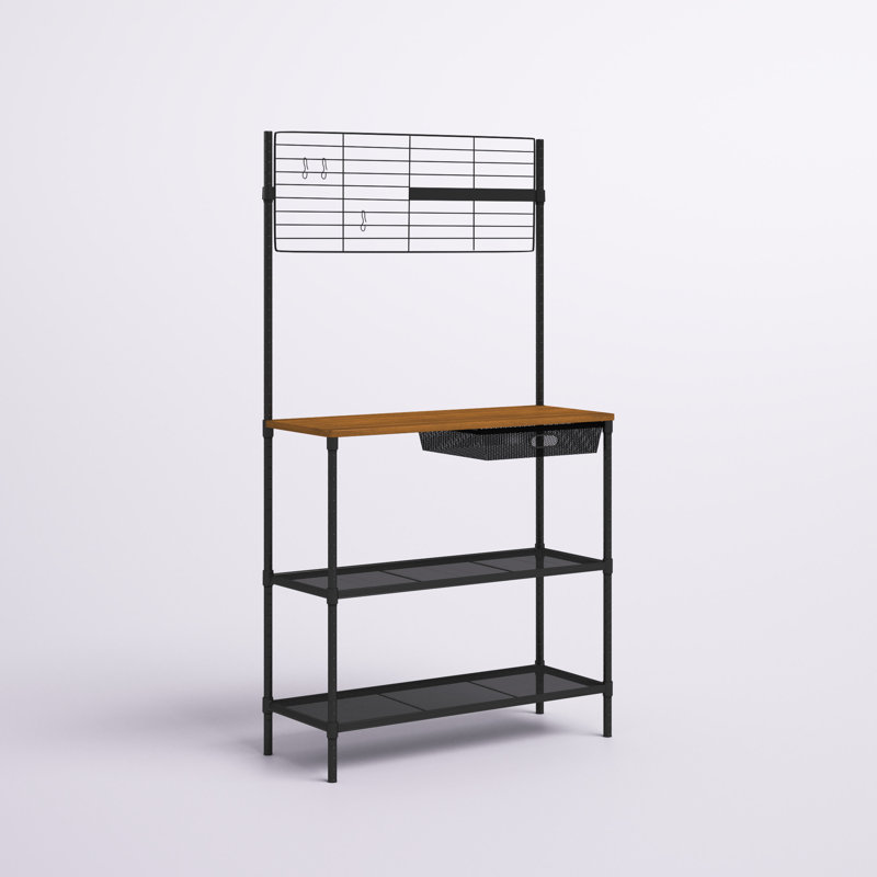 Étagère de boulanger standard en acier 35,8 po Marneshia compatible avec les micro-ondes