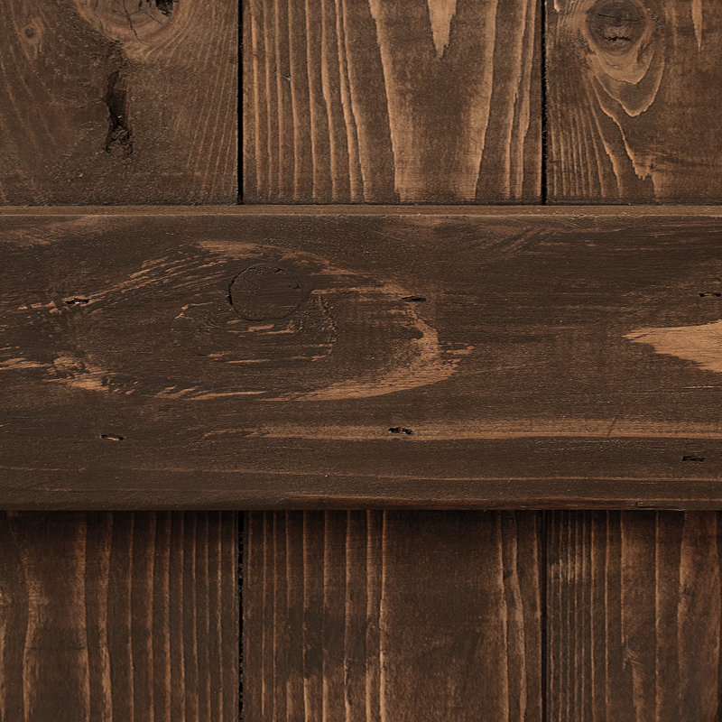 Paire de volets d'extérieur à planche et lattes, Brun café, 48 po