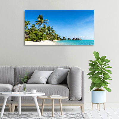 Beach In The Caribbean - Wrapped Canvas Print