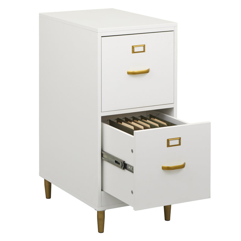 Dahle 15'' Wide 2 -Drawer File Cabinet, White