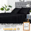 Ensemble de draps en rayonne très grand. 4 draps de lit rafraîchissants avec drap-housse à poche profonde de 16 po. Rayonne douce et soyeuse respirante dérivée de draps en rayonne de refroidissement avec drap plat et taies d'oreiller-132727506-132727512