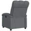  Fauteuil inclinable 100% polyester gris foncé, métal, contreplaqué