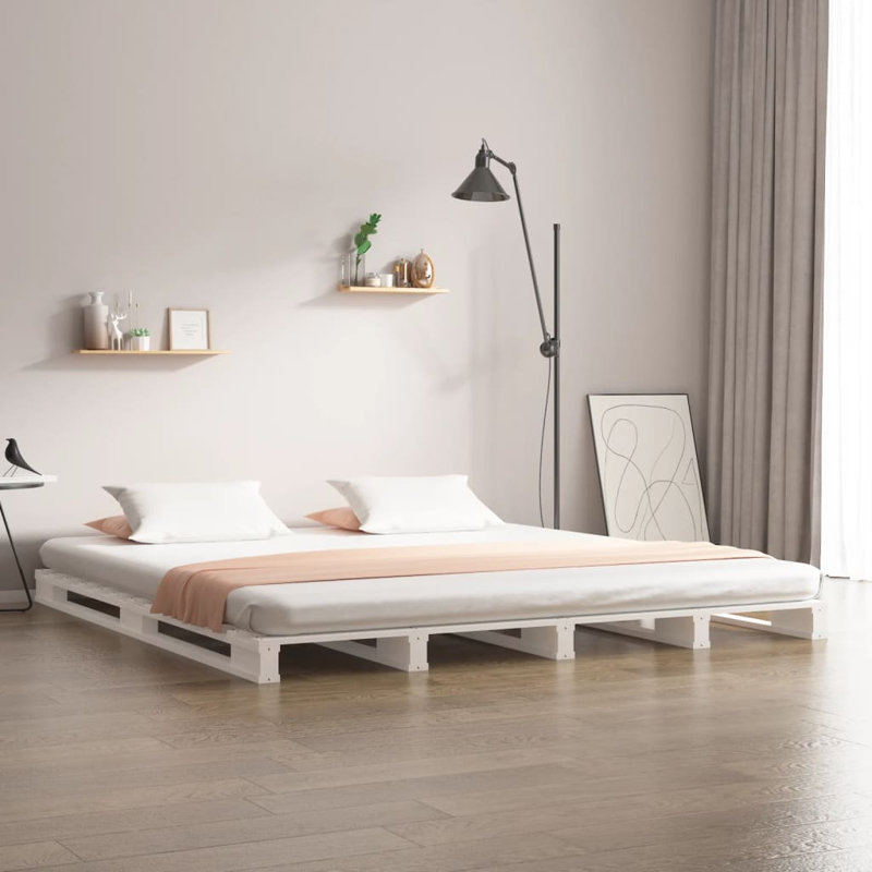 Pallet Bed Solid Wood, natural, Super King (6')