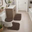 Treye 3-piece nylon bath mat set with non-slip backing-15667596