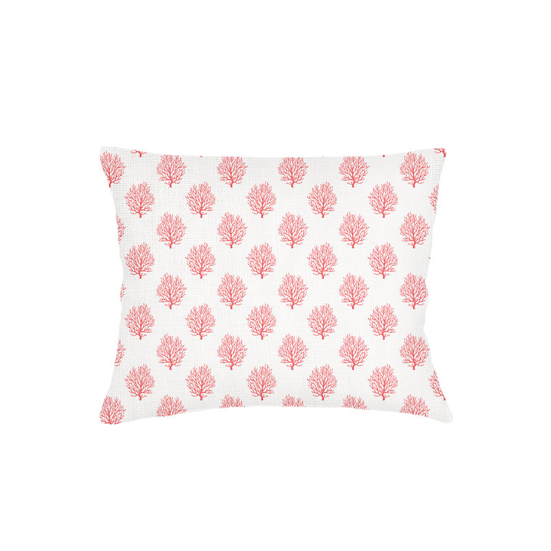 Printed Pillows Linen Geometric Accent Pillow, Red, Square 26", Pillow Cover Only - No Insert
